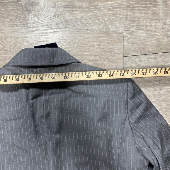 Brooks Brothers Blazer Womens 6 Gray Pinstripe Super 110s Wool Italy Jacket - Picture 6 of 13